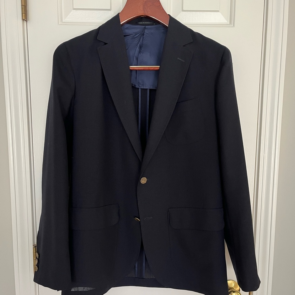 Sid Mashburn Ghost Blazer - 40R, Navy High Twist